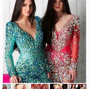 Sherri hill size 2 blue cocktail dress